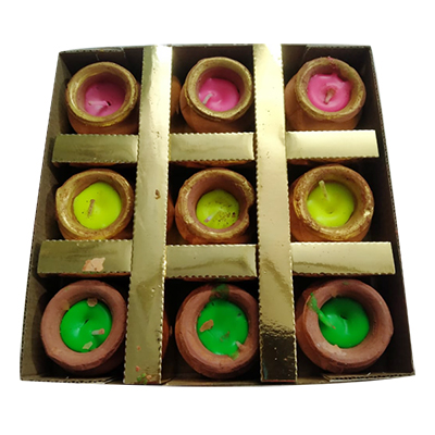 "Swastik Matki Diya 9pcs set -code 006 - Click here to View more details about this Product